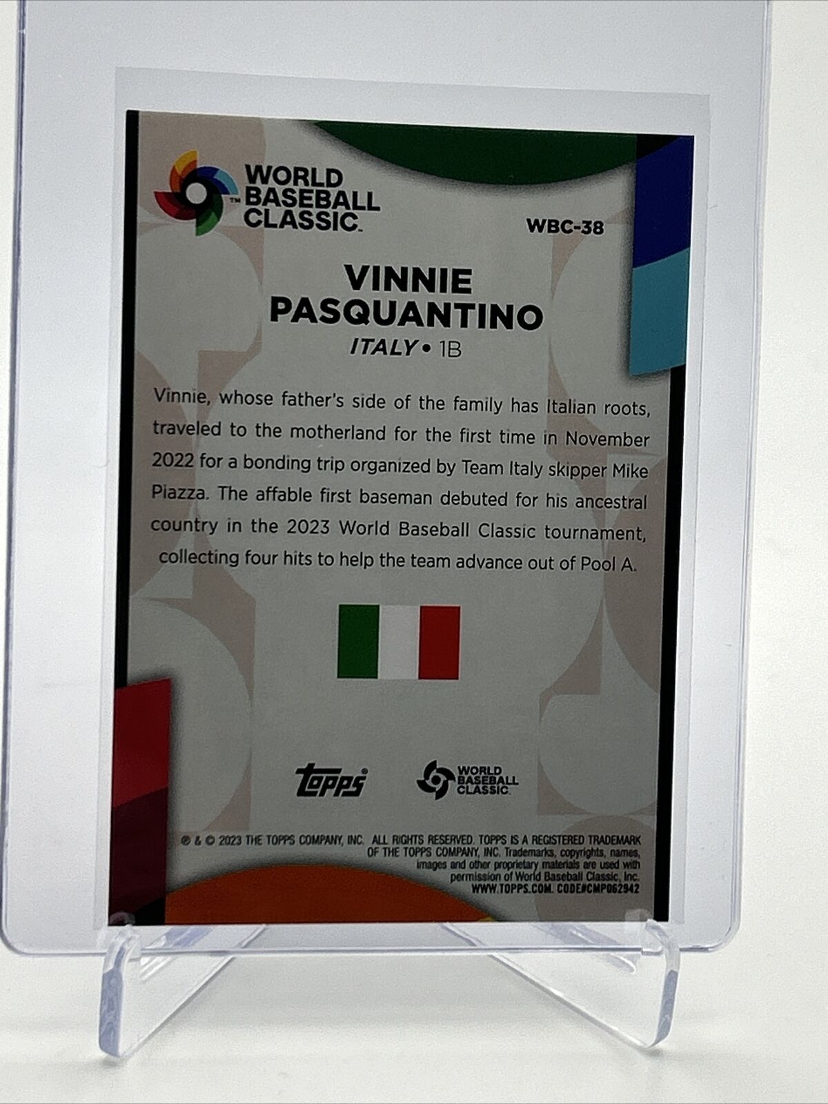 2023 Topps World Baseball Classic Stars Vinnie Pasquantino #WBC-38 FREE SHIPPING