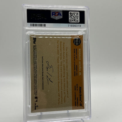 2022 Topps Transcendent VIP Party Ronald Acuna Jr. Card #1960 PSA 10 35/95