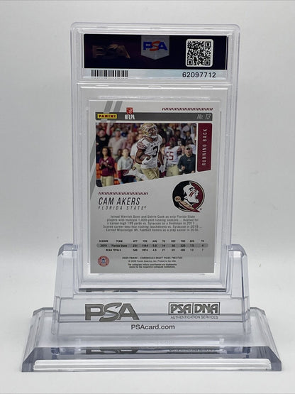 2020 Panini Chronicles Draft Picks Prestige Cam Akers Rookie Card #13 PSA 10