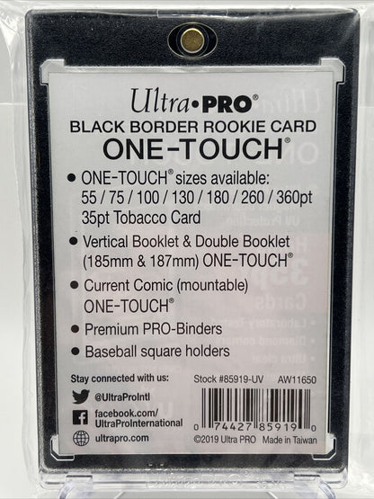 Ultra Pro One-Touch Black Border 35pt Point ROOKIE Magnetic Holder, lot of 5
