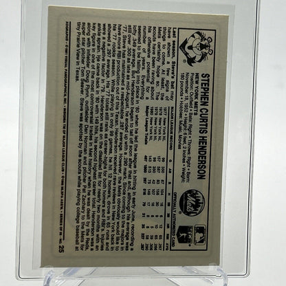 1981 Kellogg's Steve Henderson Baseball Card #25 NM-Mint FREE SHIPPING