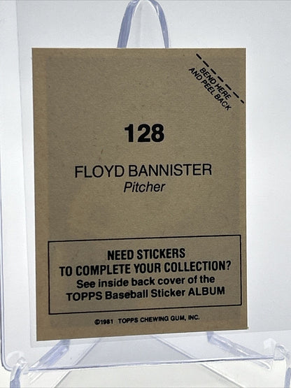 1981 Topps Stickers Floyd Bannister Baseball Card #128 NM-Mint FREE SHIPPING