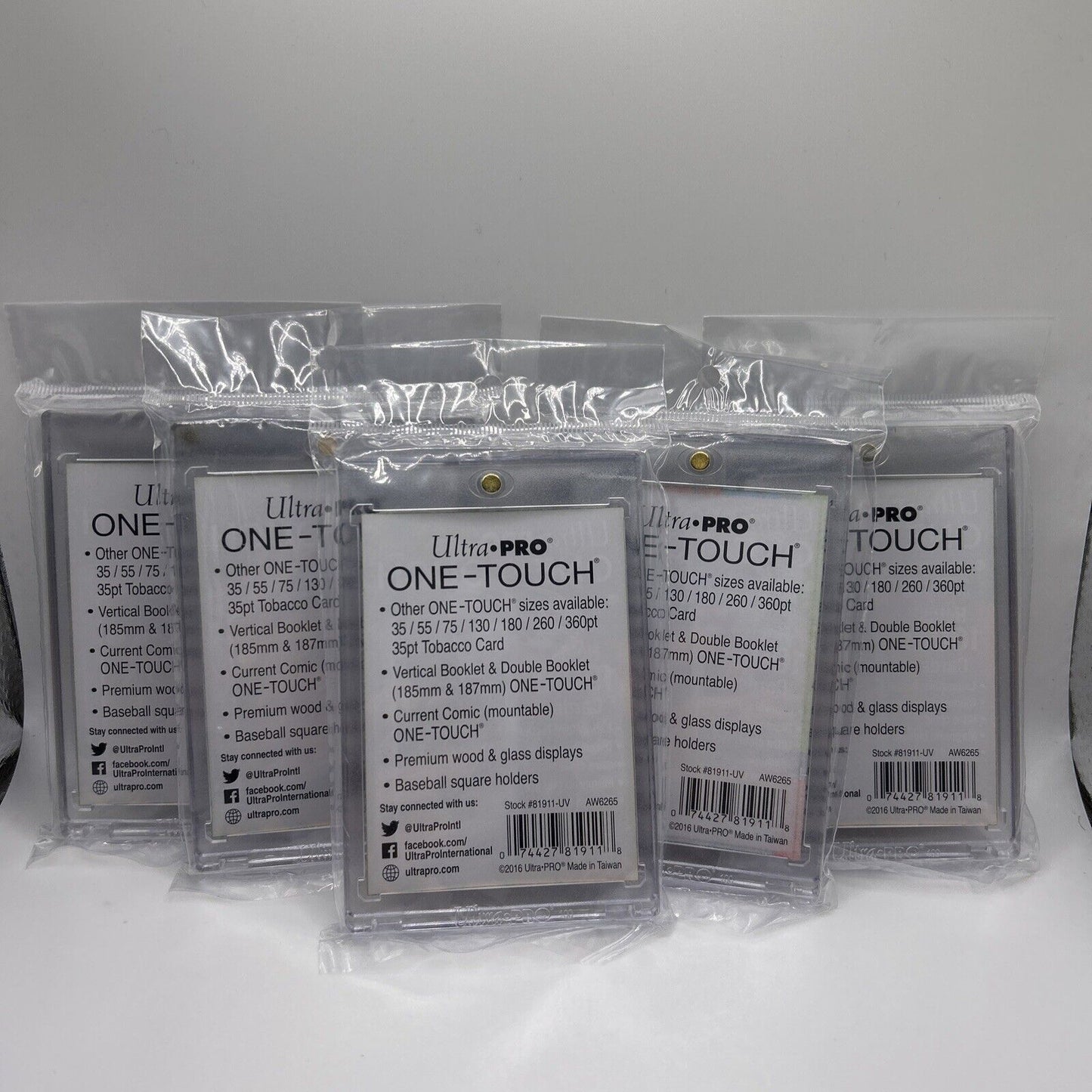 Ultra Pro One-Touch Thick Card 100pt Point Magnetic Card Holder - LOT of 5