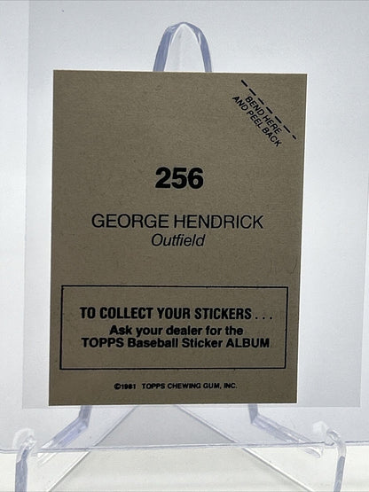 1981 Topps Stickers George Hendrick FOIL Card #256 NM-Mint FREE SHIPPING