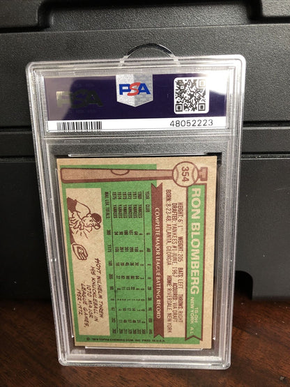 1976 Topps Ron Blomberg #354 Autograph PSA/DNA Authentic