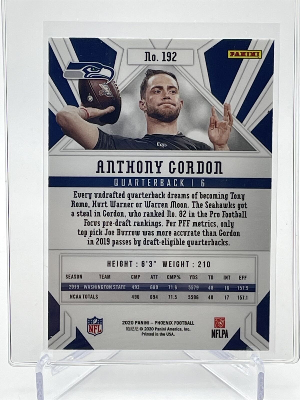 2020 Panini Phoenix FIRE BURST Anthony Gordon Rookie #192 Mint FREE SHIPPING