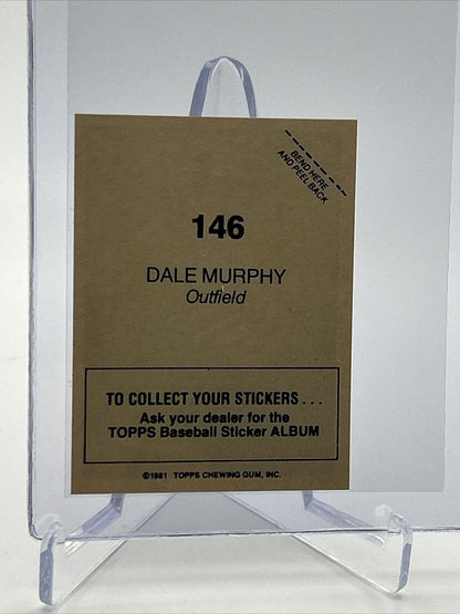 1981 Topps Stickers Dale Murphy Baseball Card #146 NM-Mint FREE SHIPPING