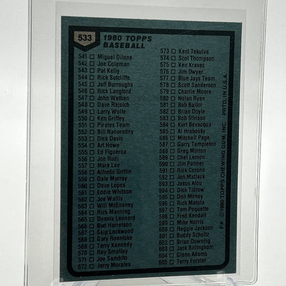1980 Topps Checklist: 485-605 Baseball Card #533 NM-Mint FREE SHIPPING