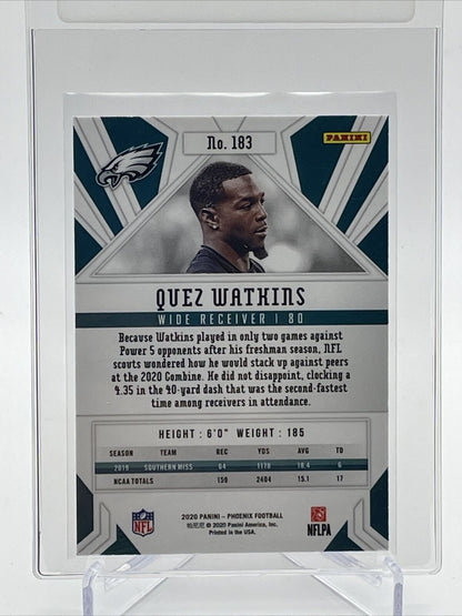 2020 Panini Phoenix FIRE BURST Quez Watkins Rookie #183 Mint FREE SHIPPING