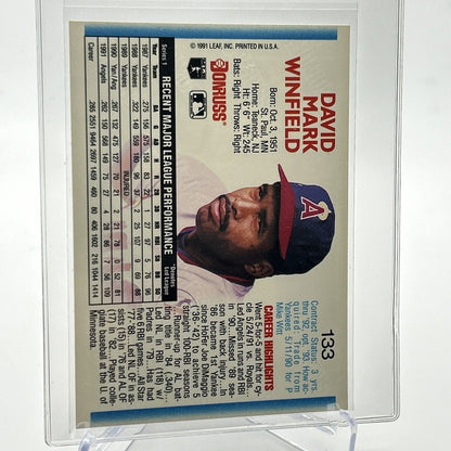 1992 Donruss Dave Winfield Baseball Card #133 Mint FREE SHIPPING