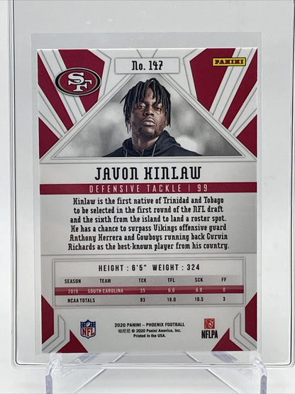 2020 Panini Phoenix FIRE BURST Javon Kinlaw Rookie #147 Mint FREE SHIPPING