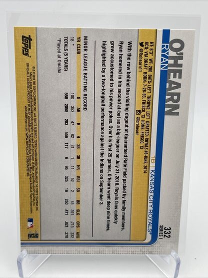 2019 Topps Ryan O'Hearn Baseball Card #332 Mint FREE SHIPPING
