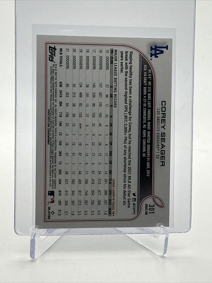 2022 Topps Corey Seager Baseball Card #301 Mint FREE SHIPPING