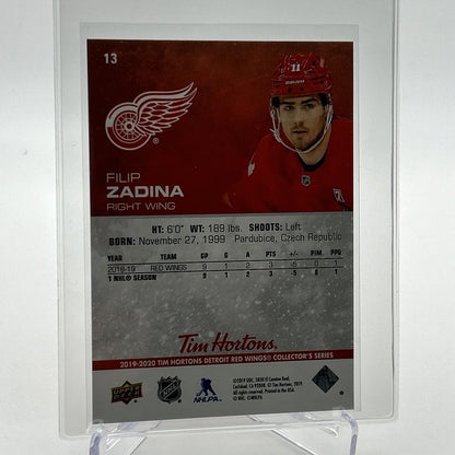 2019-20 Upper Deck Tim Hortons Filip Zadina Hockey Card #13 Mint FREE SHIPPING