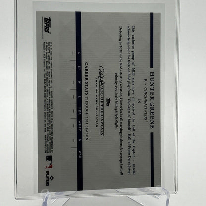 2022 Topps x Derek Jeter Hunter Greene Rookie Card #19 Mint FREE SHIPPING