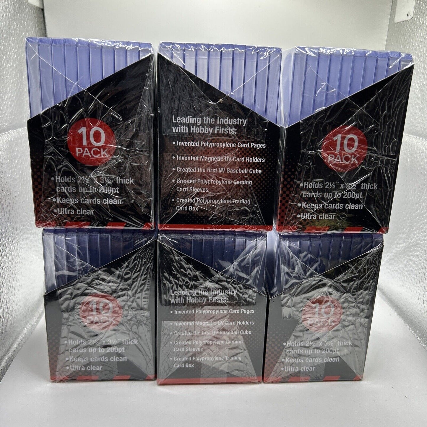 Ultra Pro 3X4 Super Thick Toploaders 6 Packs of 10 for up to 200pt Cards, = 60