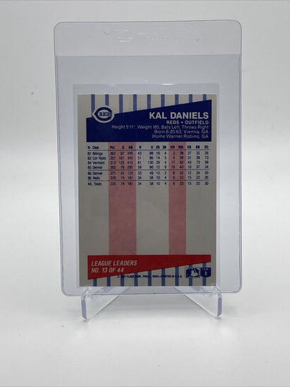 1987 Fleer League Leaders Kal Daniels Baseball Card #13 Mint FREE SHIPPING