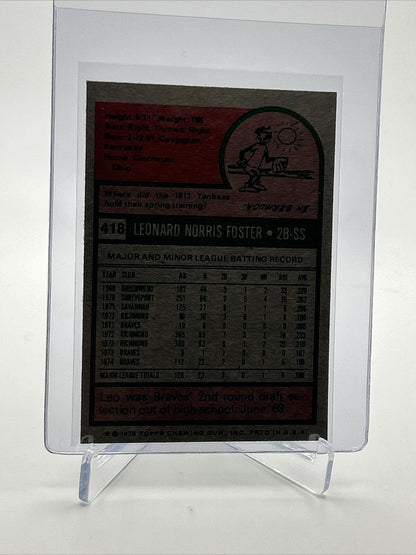 1975 Topps Leo Foster Baseball Card #418 NM Quality FREE SHIPPING