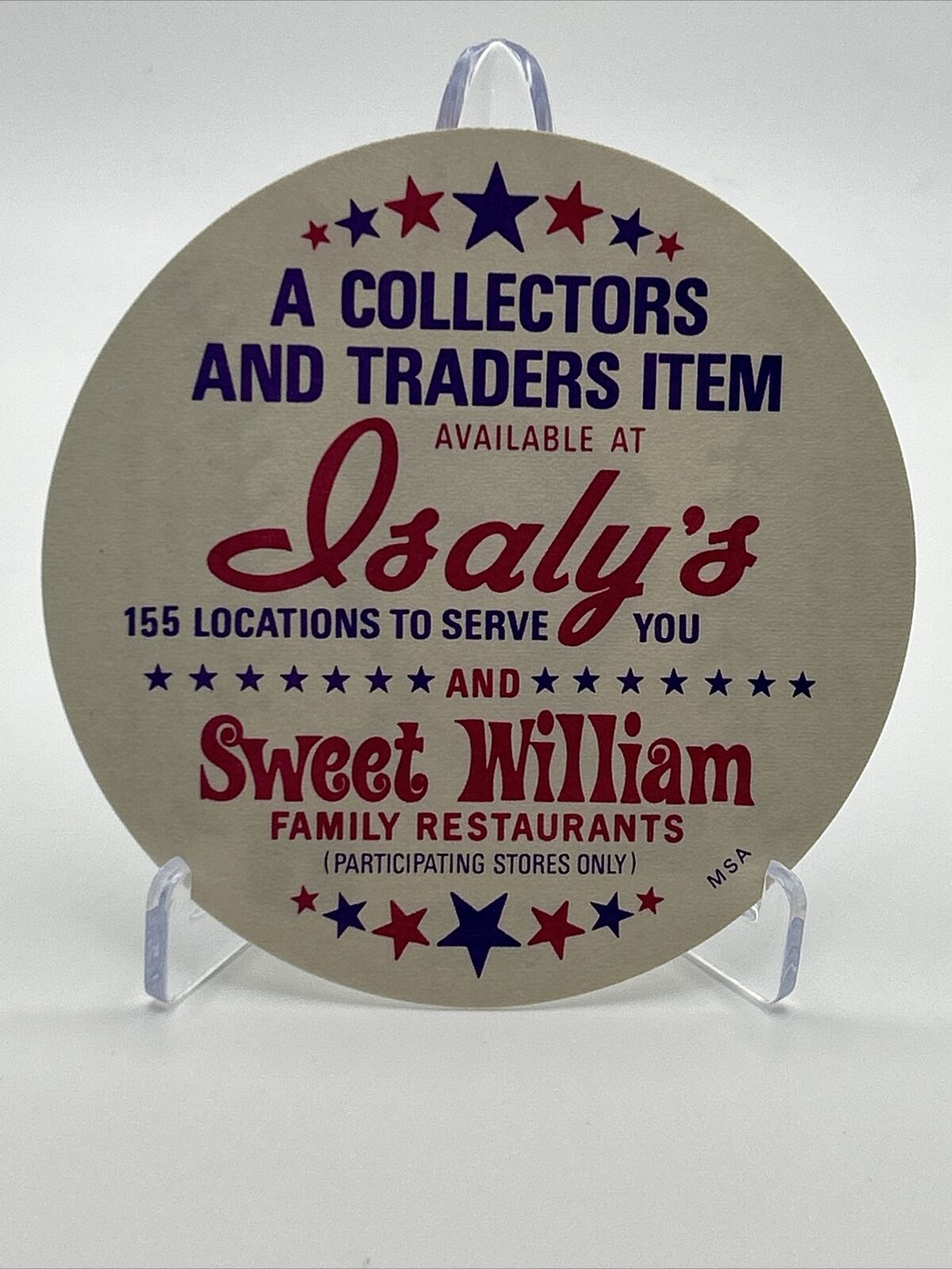 1976 Isaly's Sweet William Disc Brooks Robinson Card NM-MT FREE SHIPPING