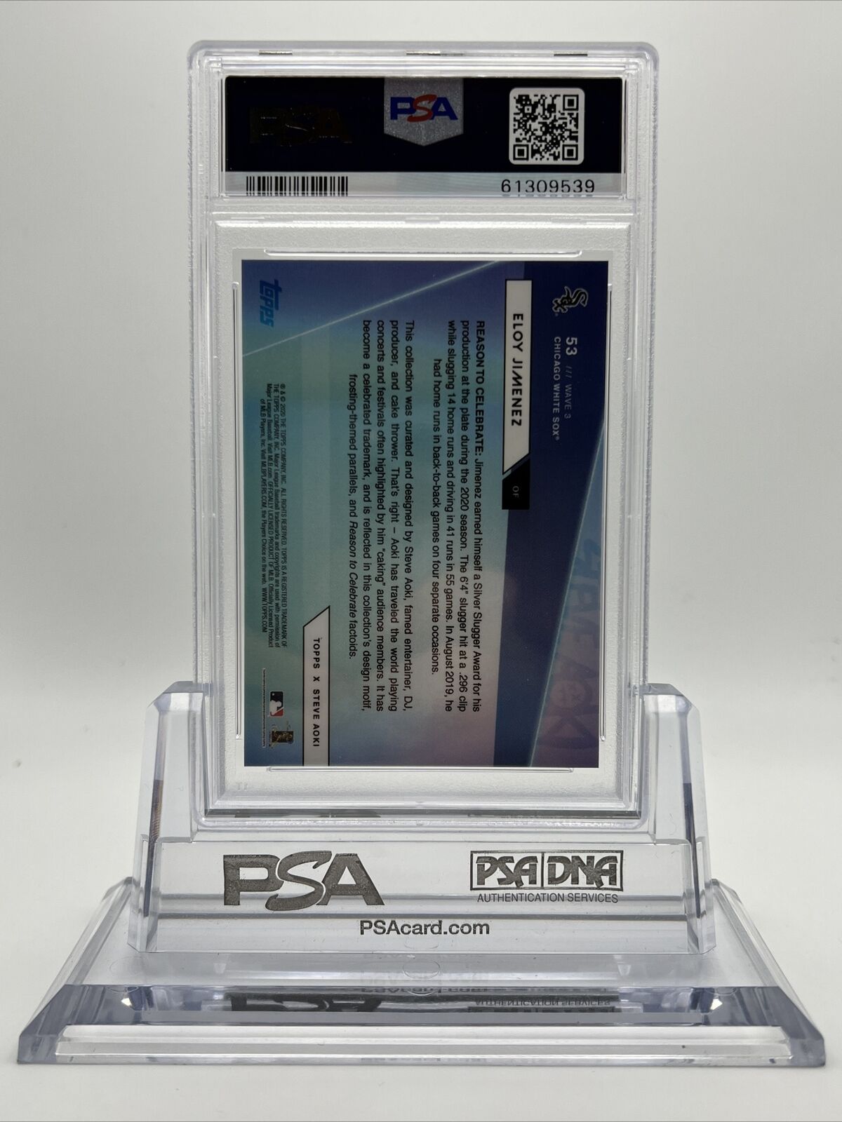 2020 Topps X Steve Aoki Eloy Jimenez Baseball Card #53 PSA 9
