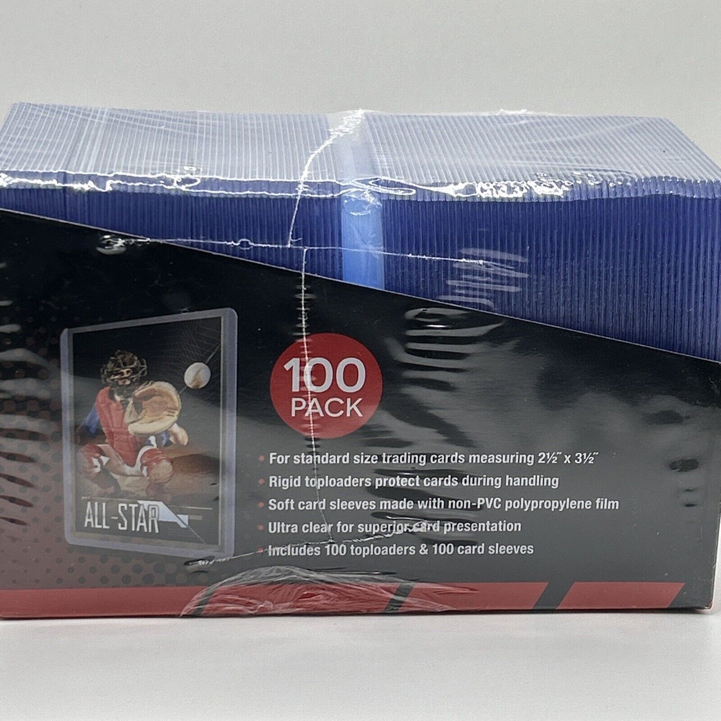 Ultra Pro 3X4 Regular Toploaders 35pt Point Package of 100 WITH Card Sleeves