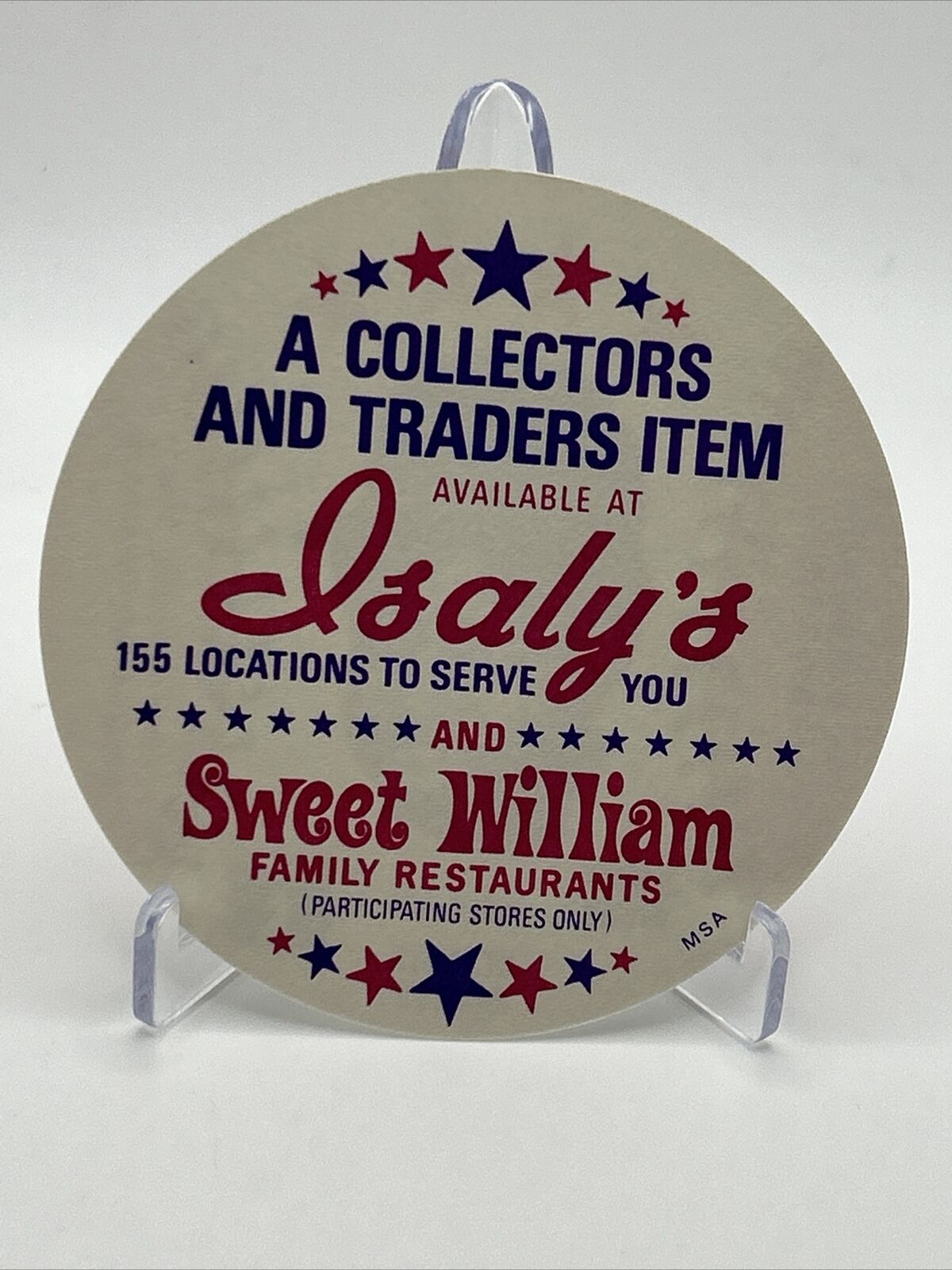 1976 Isaly's Sweet William Disc Jimmy Wynn Baseball Card NM-MT FREE SHIPPING