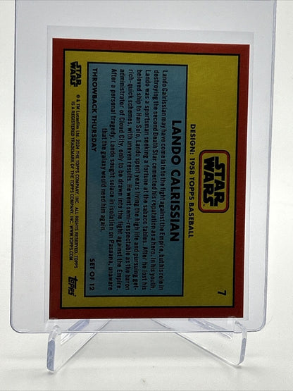 2024 Topps Star Wars Throwback Thursday Lando Calrissian #7 Mint FREE SHIPPING