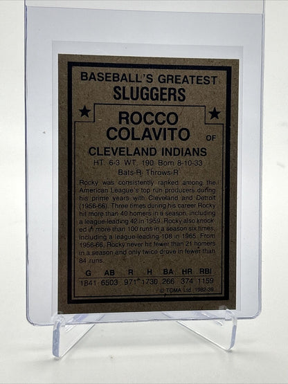1982 TCMA Greatest Sluggers Rocky Colavito Baseball Card #39 Mint FREE SHIPPING
