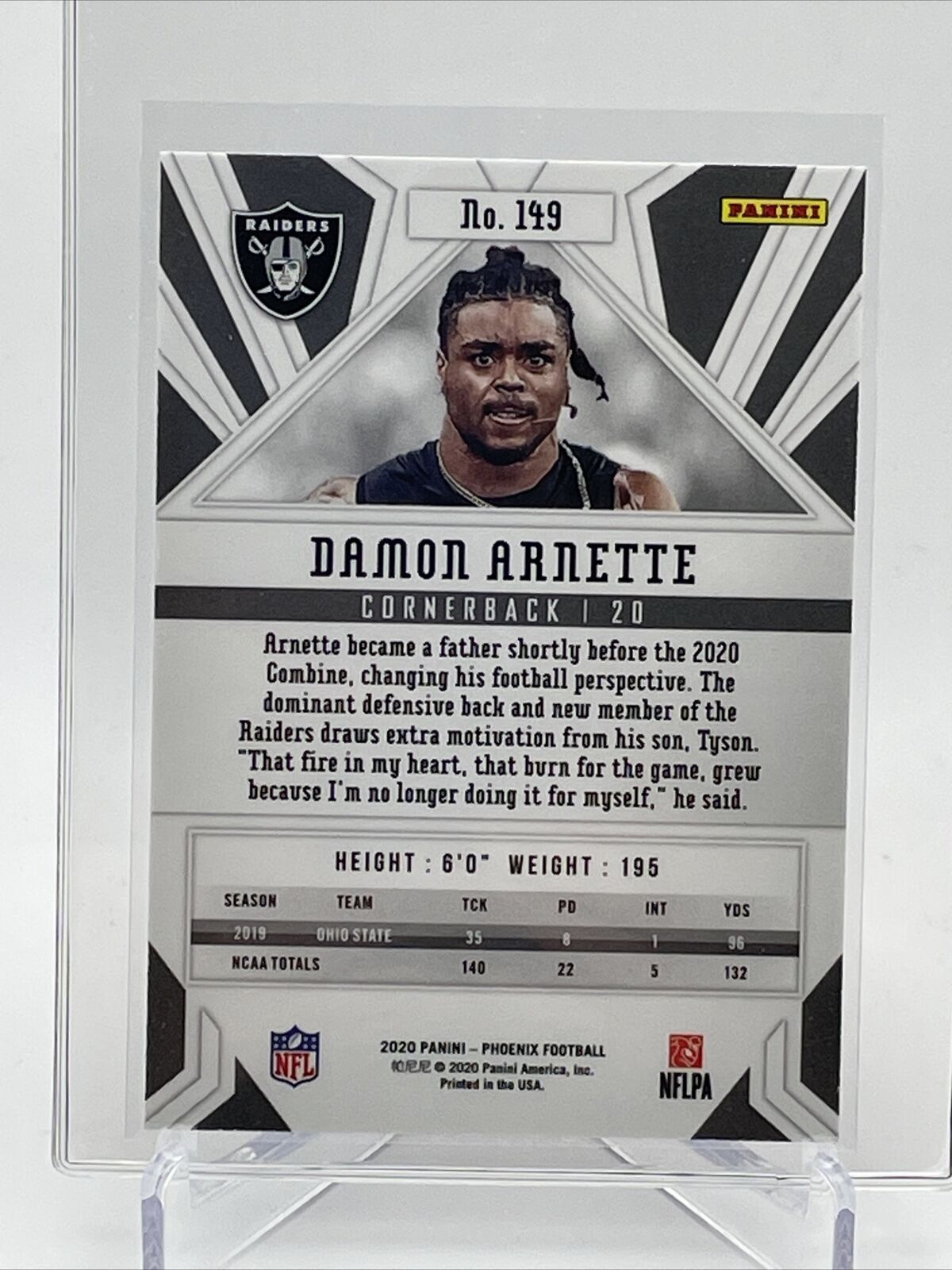 2020 Panini Phoenix FIRE BURST Damon Arnette Rookie #149 Mint FREE SHIPPING