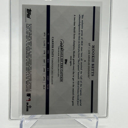 2022 Topps x Derek Jeter Mookie Betts Baseball Card #8 Mint FREE SHIPPING