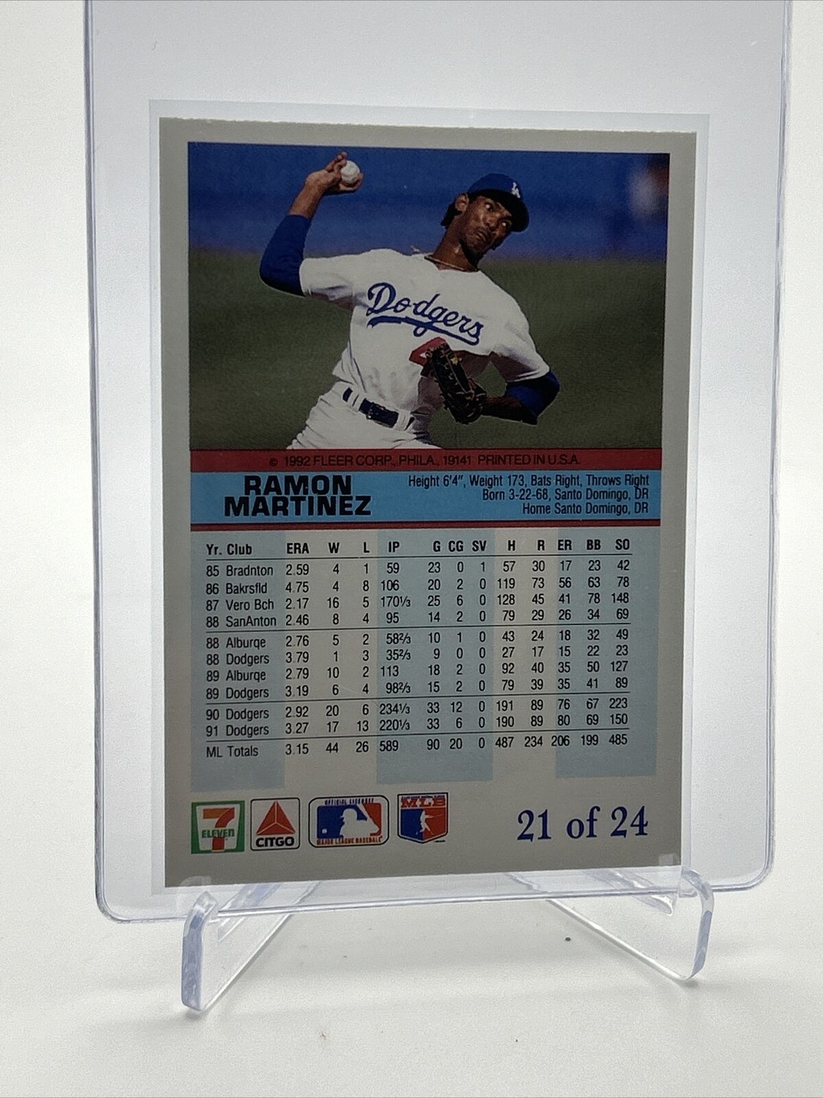 1992 Fleer The Performer Ramon Martinez Baseball Card #21 Mint FREE SHIPPING