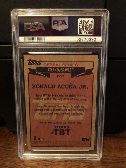 2020 Topps Throwback Thursday Ronald Acuna Jr. Baseball Card #201 PSA 10 Gem