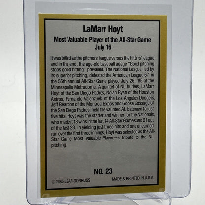 1985 Donruss Highlights LaMarr Hoyt Baseball Card #23 NM-MT FREE SHIPPING