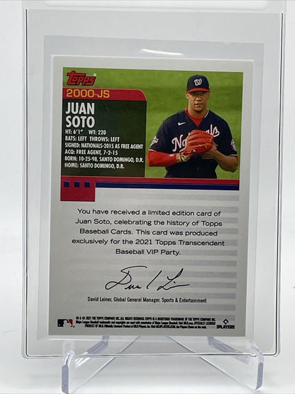 2021 Topps Transcendent Juan Soto Baseball Card #2000-JS 35/95 2000 Topps