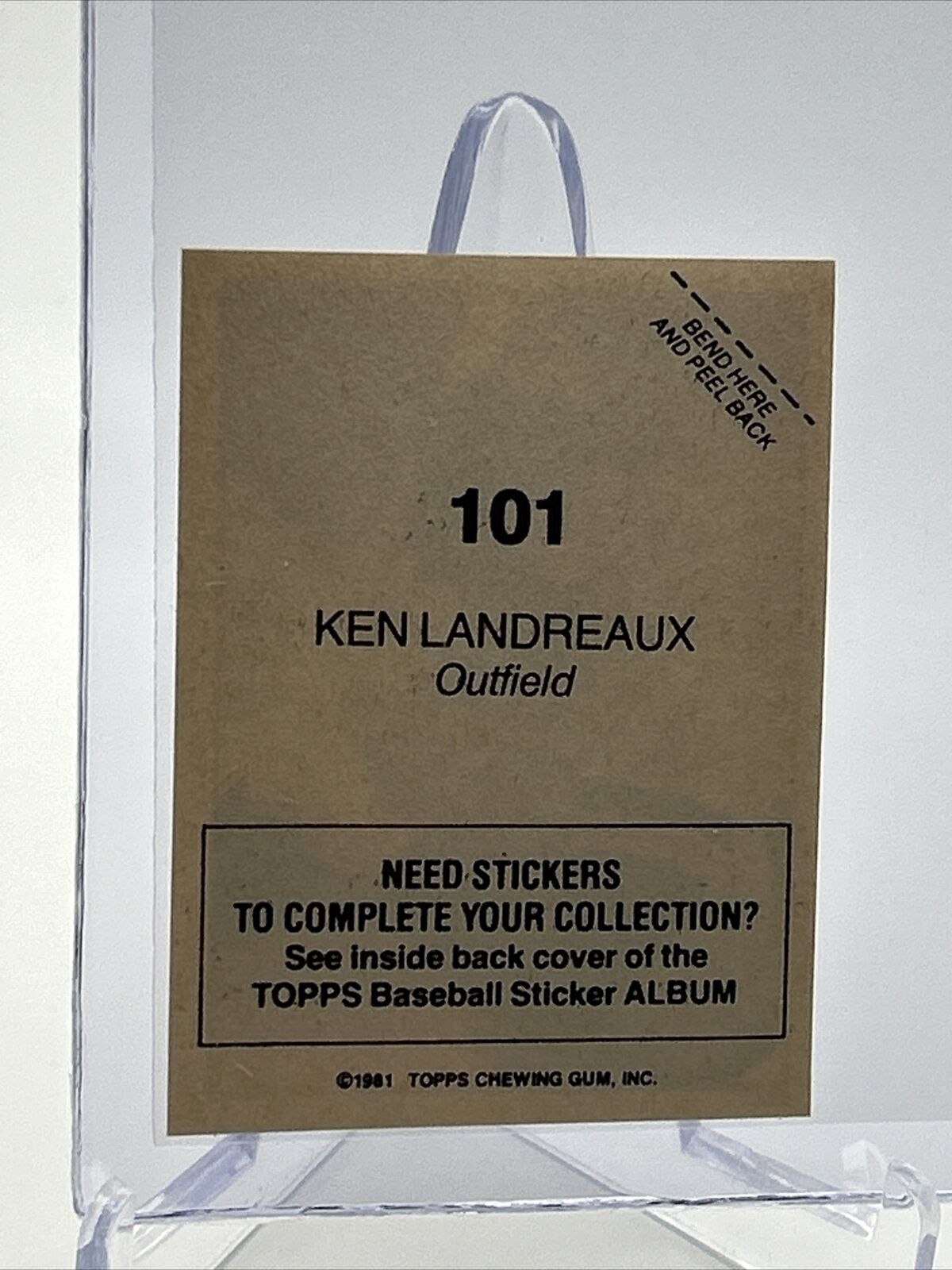 1981 Topps Stickers Ken Landreaux Baseball Card #101 NM-Mint FREE SHIPPING