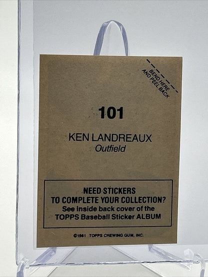 1981 Topps Stickers Ken Landreaux Baseball Card #101 NM-Mint FREE SHIPPING