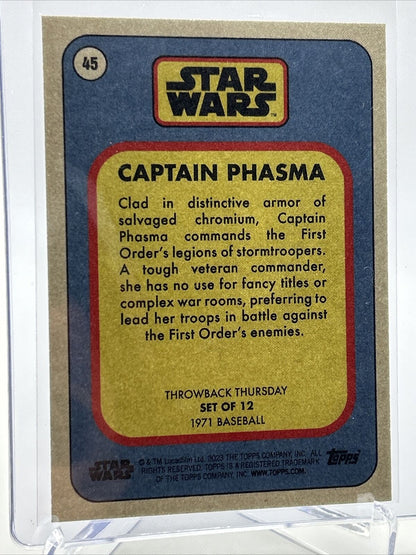 2023 Topps Star Wars Throwback Thursday Captain Phasma #45 Mint FREE SHIPPING