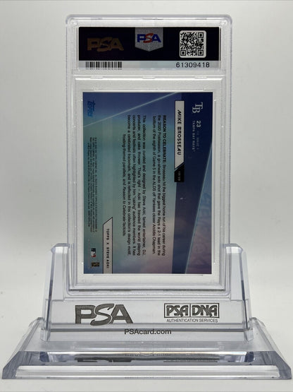2020 Topps X Steve Aoki Mike Brosseau Rookie Baseball Card #23 PSA 9