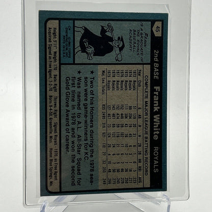 1980 Topps Frank White Baseball Card #45 NM-Mint FREE SHIPPING