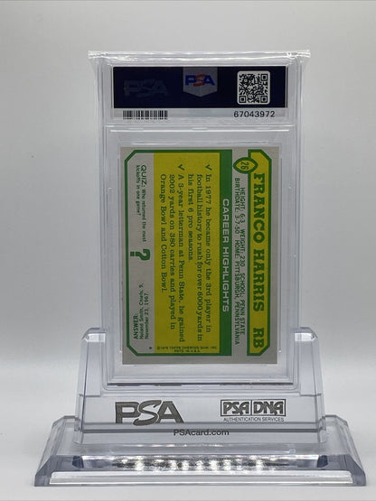 1978 Topps Holsum Franco Harris Football Card #26 PSA 7 Near Mint Cert 67043972