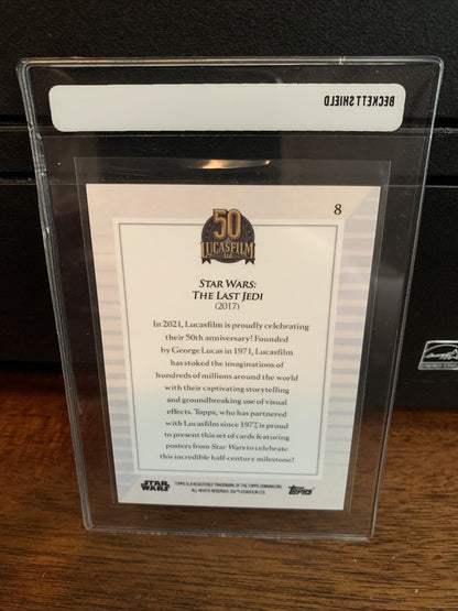 2021 Topps Now Star Wars Lucasfilm 50th The Last Jedi Card #8 Mint FREE SHIPPING