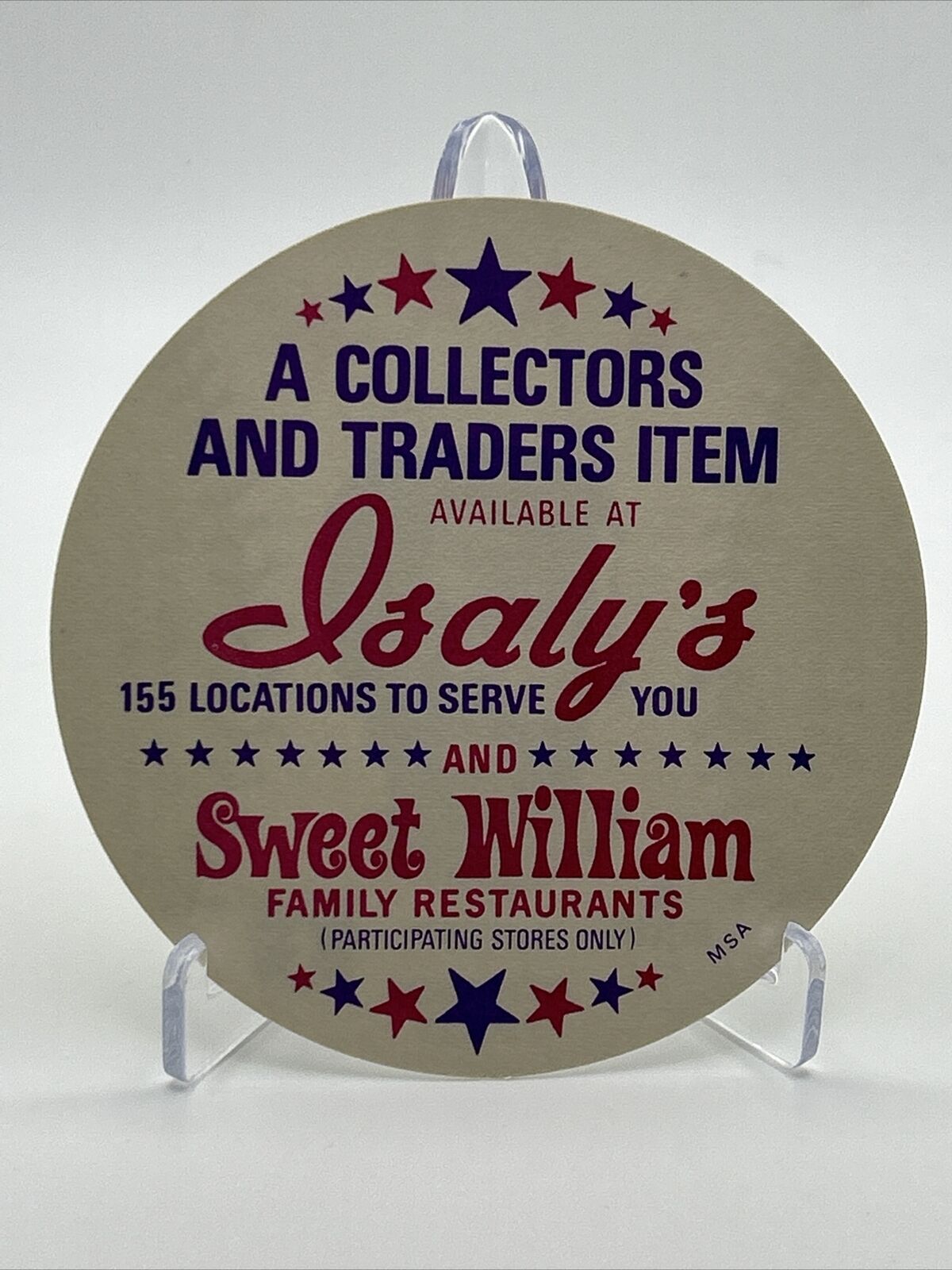 1976 Isaly's Sweet William Disc Al Oliver Baseball Card NM-MT FREE SHIPPING