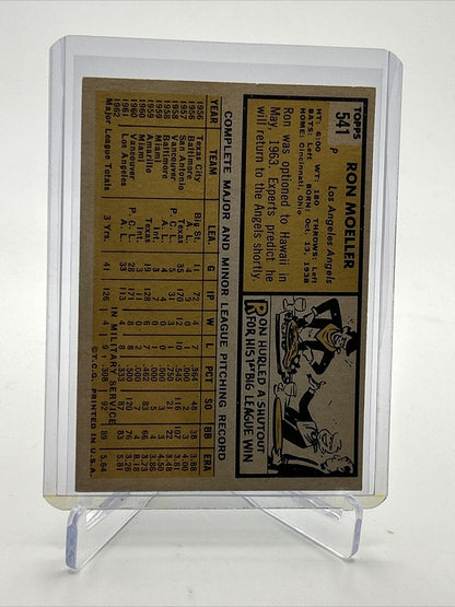 1963 Topps Ron Moeller Baseball Card #541 VG-EX Quality FREE SHIPPING
