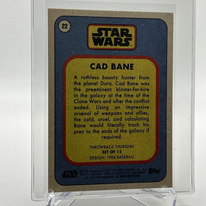 2023 Topps Star Wars Throwback Thursday Cad Bane #22 Mint FREE SHIPPING