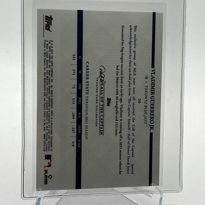 2022 Topps x Derek Jeter Vladimir Guerrero Jr. Card #20 Mint FREE SHIPPING