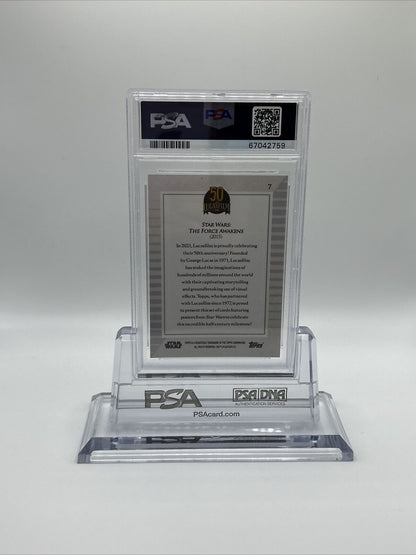 2021 Topps Star Wars Lucasfilm 50th Anniversary The Force Awakens #7 PSA 10