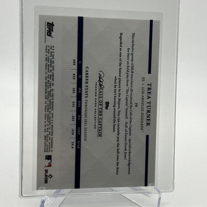 2022 Topps x Derek Jeter Trea Turner Baseball Card #38 Mint FREE SHIPPING