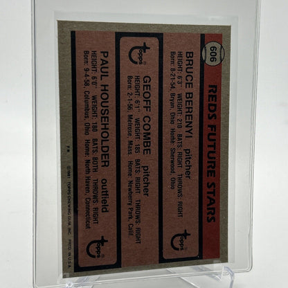 1981 Topps Reds Future Star Rookie Baseball Card #606 NM-Mint FREE SHIPPING