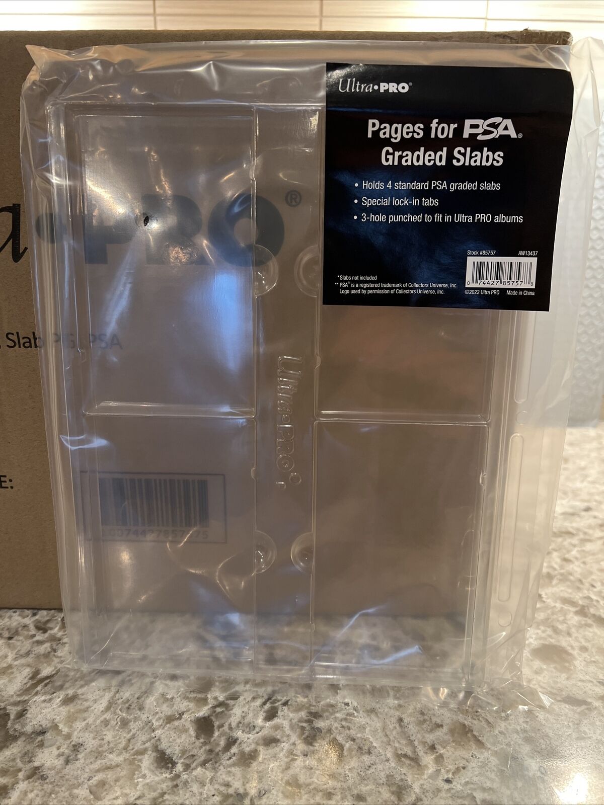 Ultra Pro Pages for PSA Graded Slabs CASE 4 PSA Graded Cards per Page- 40 Pages