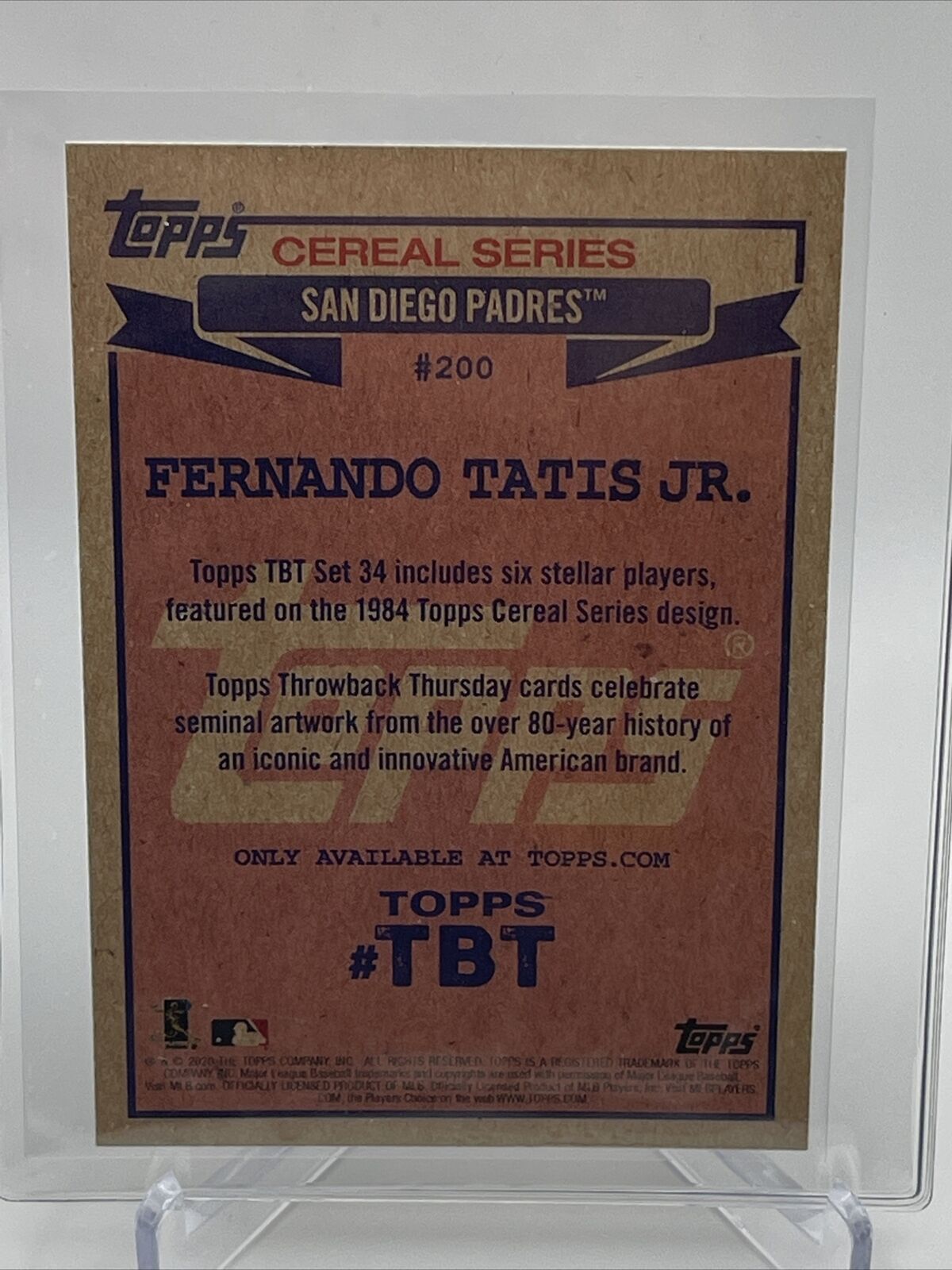 2020 Topps Throwback Thursday Fernando Tatis Jr. Card #200 Mint FREE SHIPPING